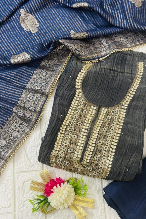 Soft crush silk exclusive suit set