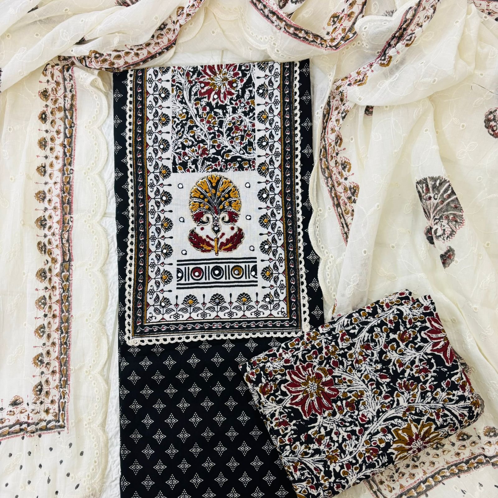 Premium ajrakh cotton suit set - Image 2