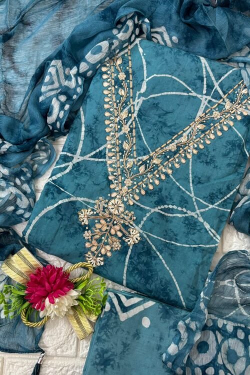 Elegant Bandhej cotton Suit Sets