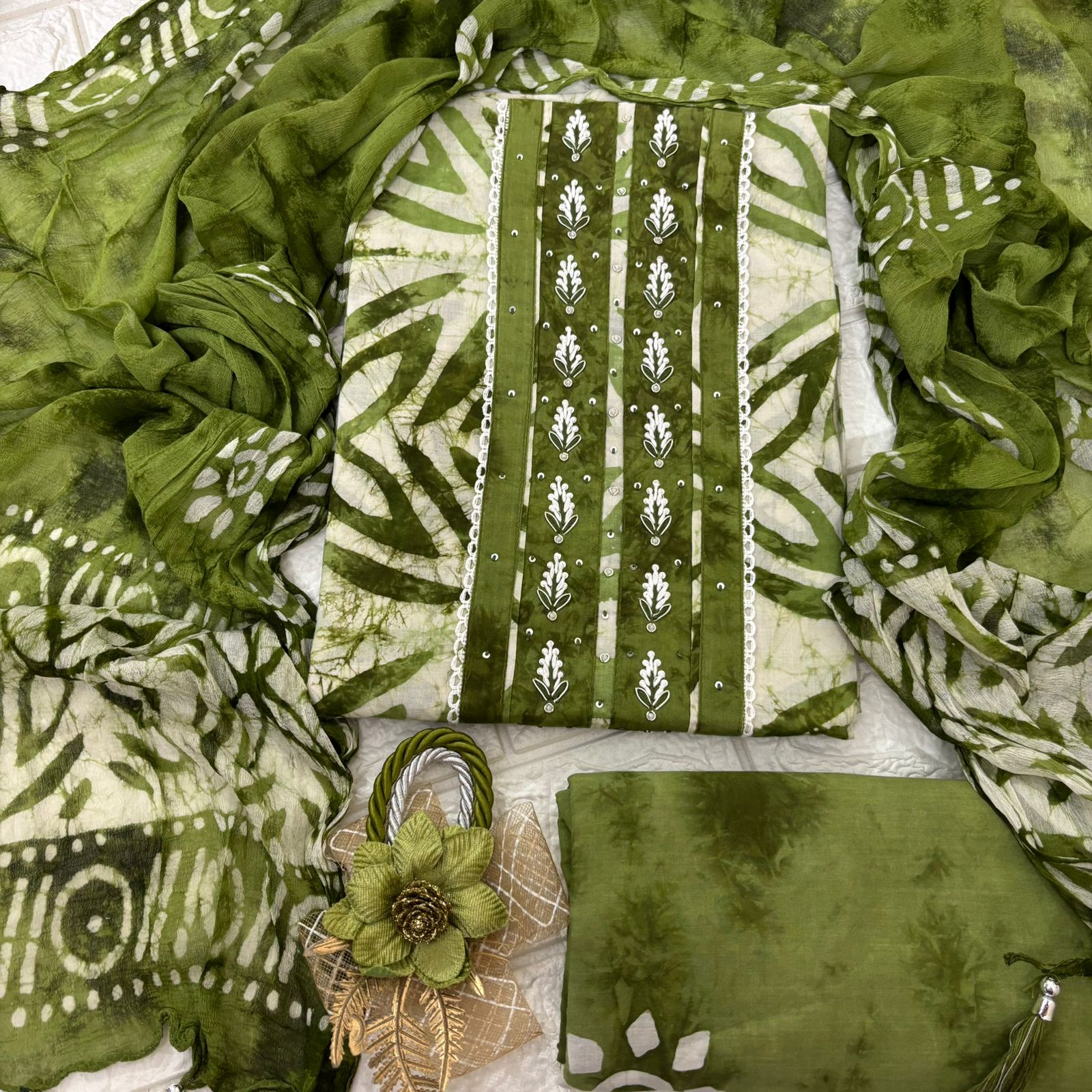 Elegant Bandhej cotton Suit Sets - Image 6