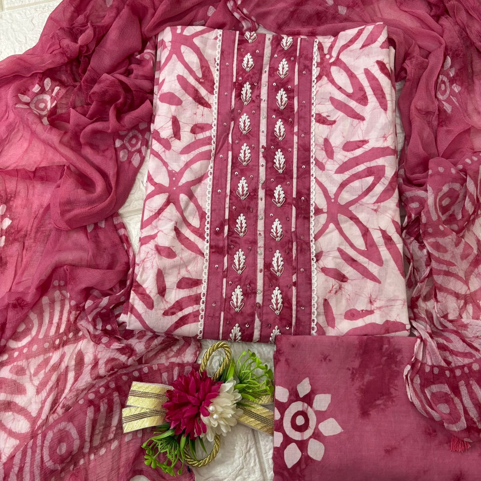Elegant Bandhej cotton Suit Sets - Image 4