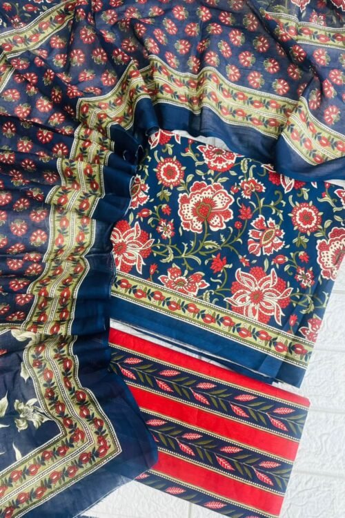 Floral Pure cotton office wear suit fabric